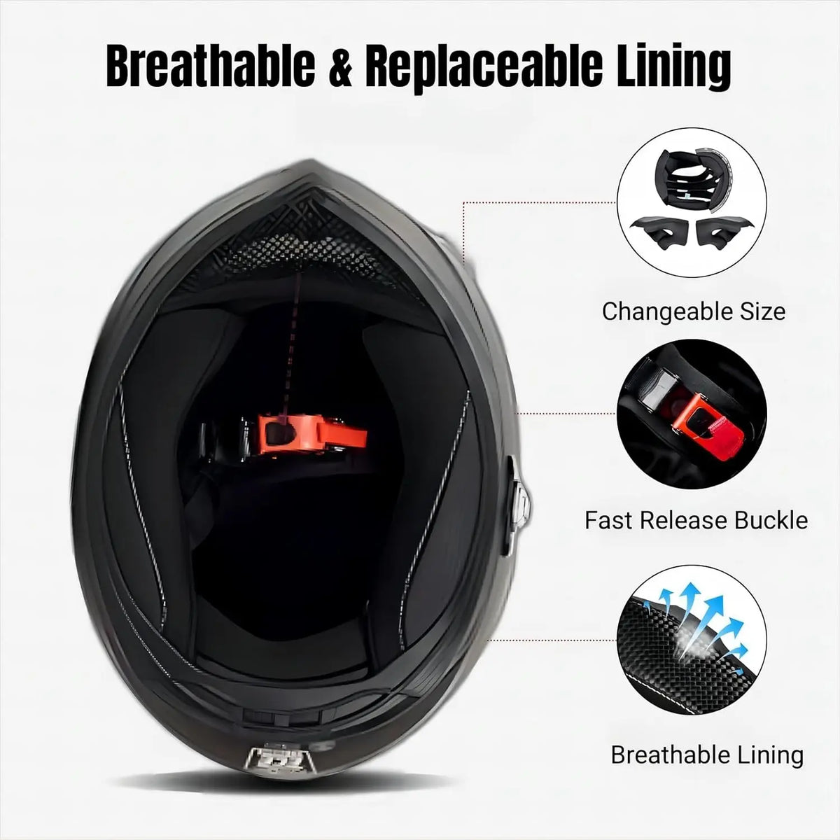 Bluetooth Motorcycle Helmet BM12 DOT Full Face Bluetooth Helmets Motorcycle Dual Visor Helmet with Integrated Intercom System/ 2