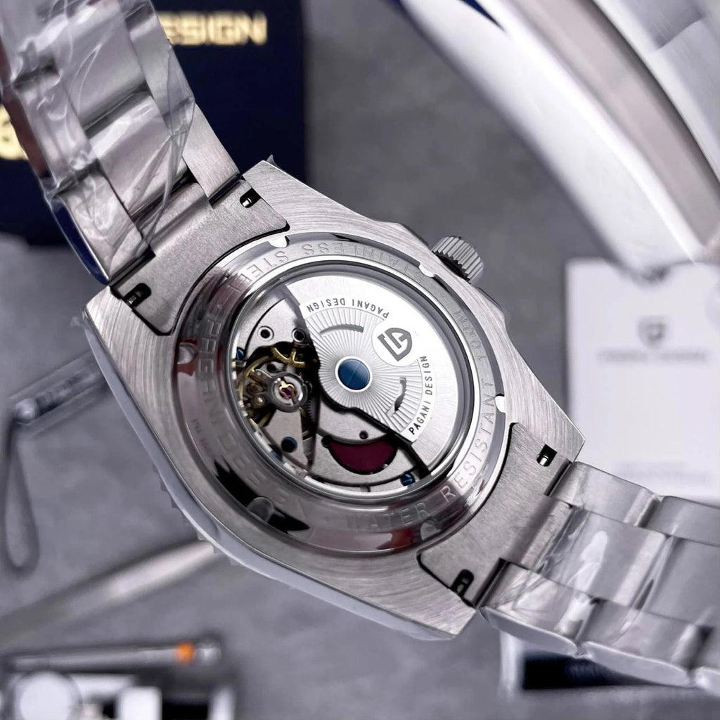 PAGANI DESIGN Luxury Unidirectional Rotating Watch Mechanical Automatic Watch Stainless Steel Diving Watch Luminous Sports Watch