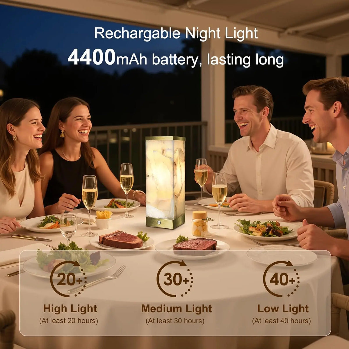 Rechargeable Cordless Table Lamp with Touch Control, 3-Level Brightness, USB-C Charging for Bedroom Living Room Office
