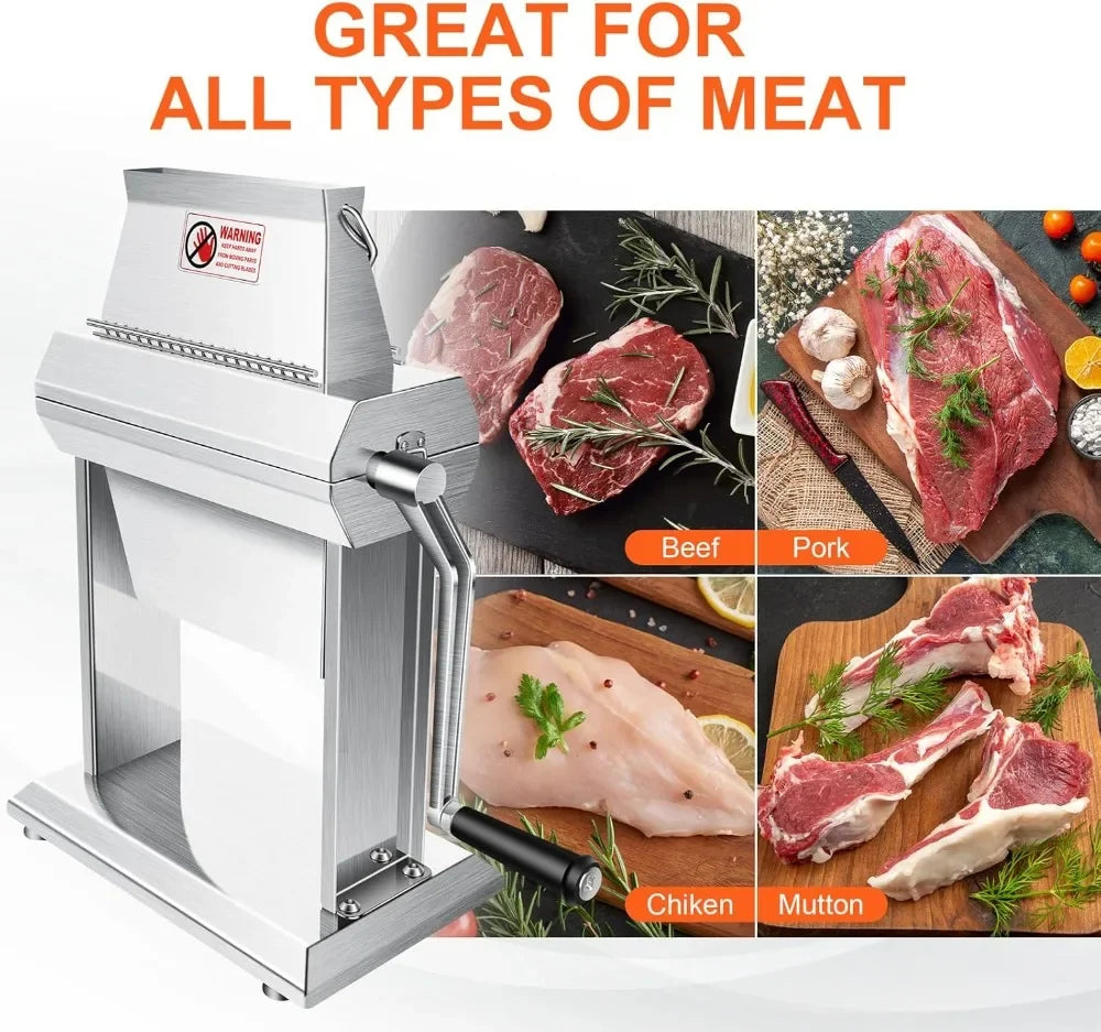 Commercial Meat Tenderizer Machine 40 Blade Heavy Duty for Steak Chicken Pork Easy Clean Stainless Steel Kitchen Tool