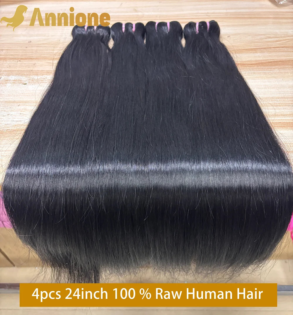 Raw Hair Bundles 100% Human Hair 15A Double Drawn Vietnamese Raw Hair Straight Human Hair Bundles Unprocessed Virgin Hair Bundle
