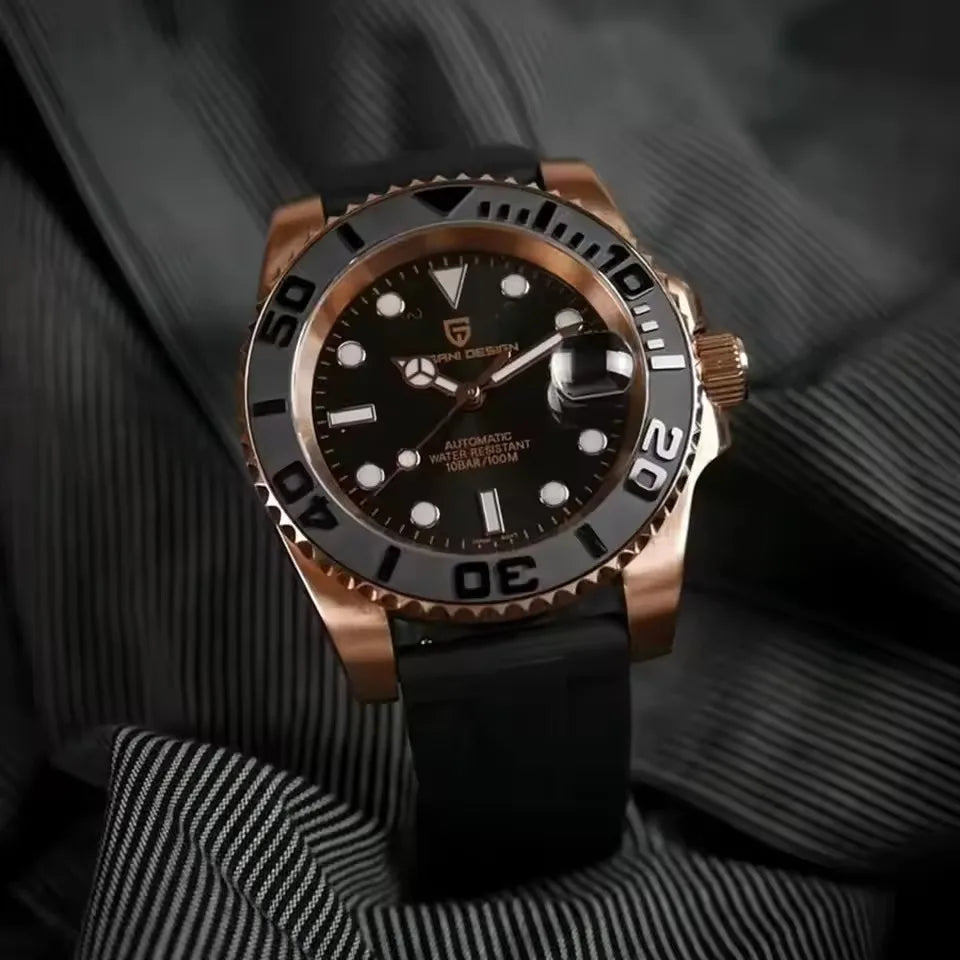 PAGANI DESIGN V2 40MM Luxury Men Mechanical Watch AR Coated Sapphire Glass Stainless steel waterproof Automatic Watches for men