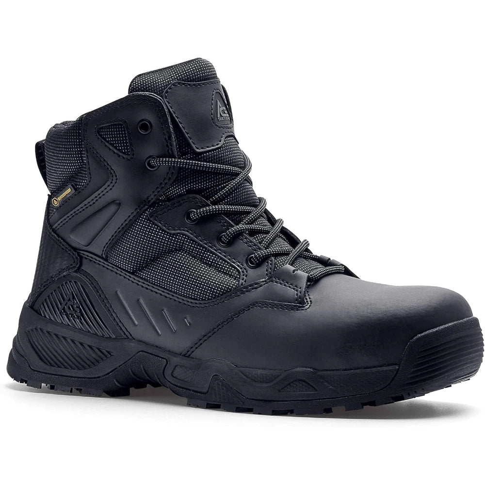 Work Boots with Safety Toe, Slip Resistant Waterproof for Industrial Construction
