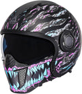Full Face Motorcycle Helmets Off-Road Motocross Helmet for Men Women Dual Visor with Internal Tinted Sunshield Open Face 3/4 Adu