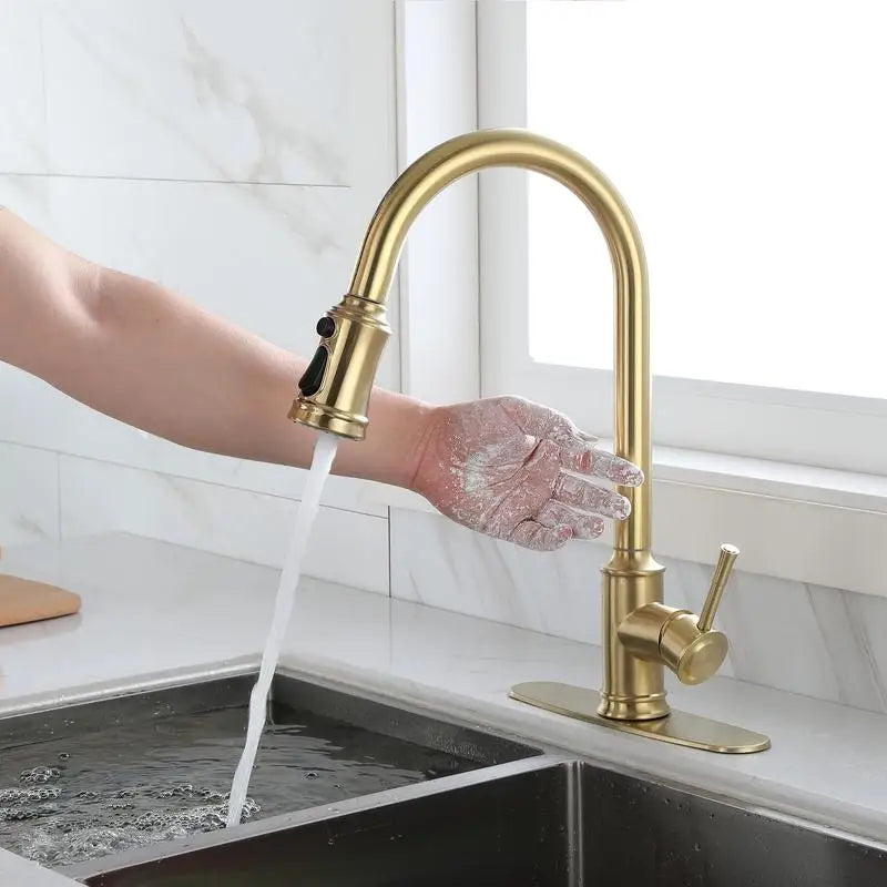 Pull Down Kitchen Faucet with Touch Function and Spray Head