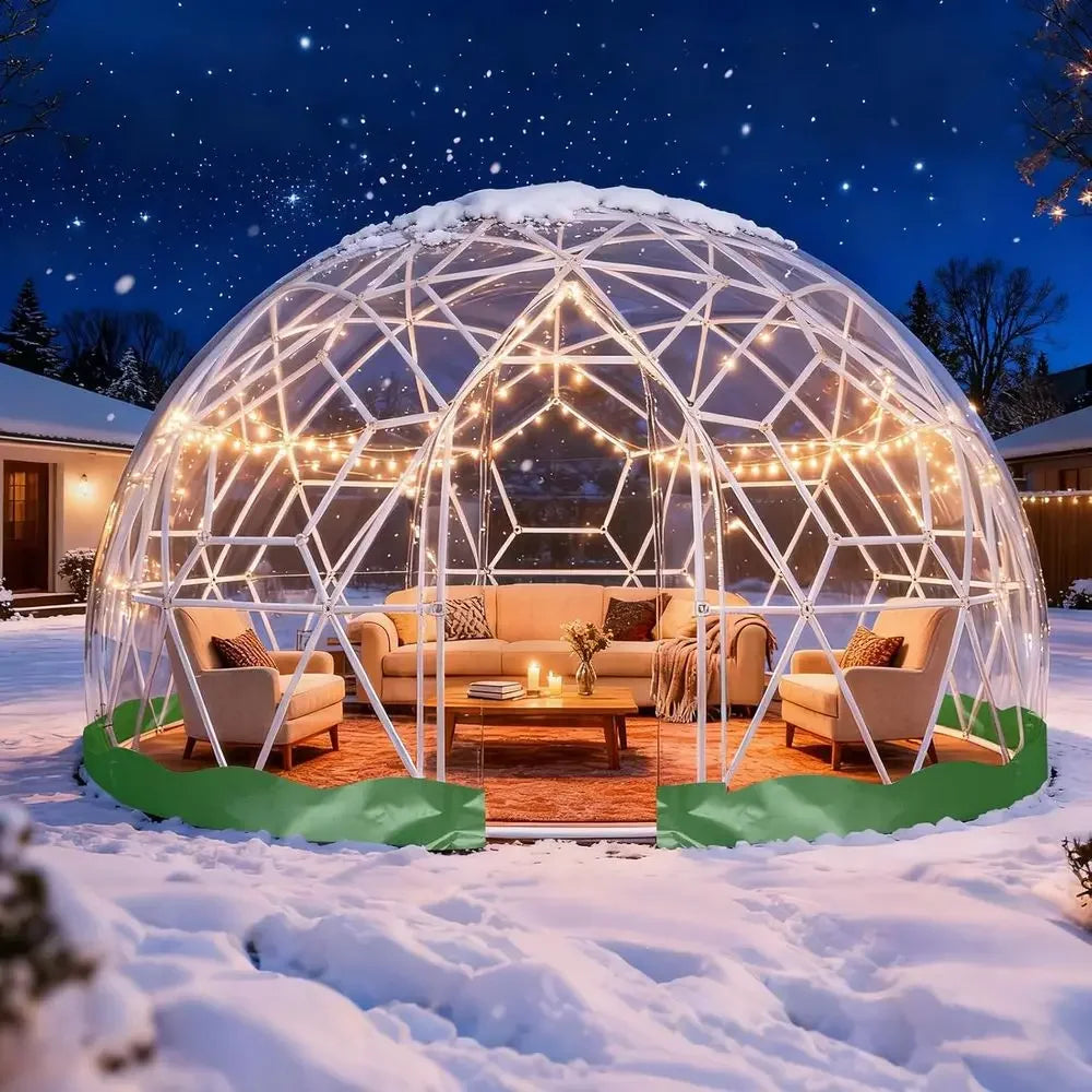 9.7 x 5.7 ft Waterproof Greenhouse Tent for 2-4 People, Ideal for Camping, Parties, and Outdoor Events