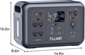 LiFePO4 Portable Power Station 1200W, 1008Wh Solar Generator with UPS Mode, 1.5Hrs Fast Charge, 4 AC Outlet(Surge 2400W)