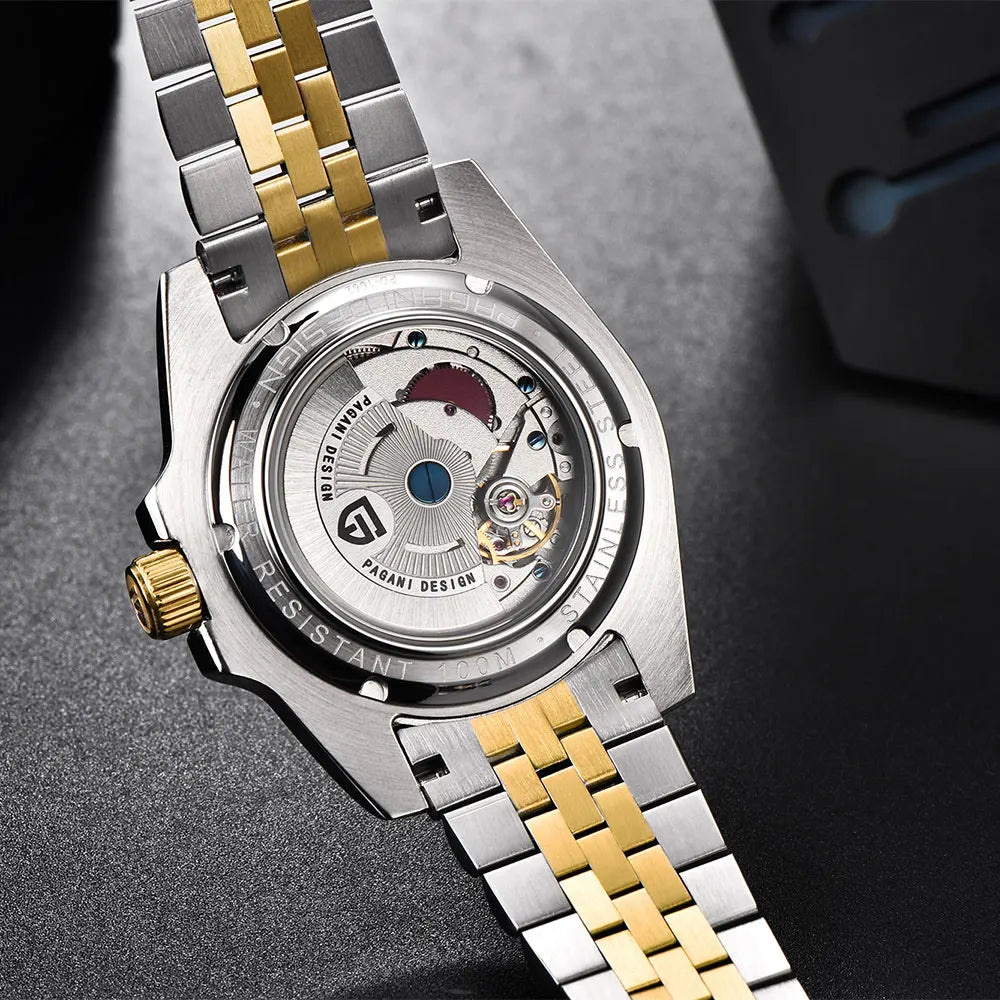PAGANI DESIGN Gift Men's Watch GMT 40mm Mechanical Watch Top Brand Stainless Steel Waterproof Business Automatic Watches for Men
