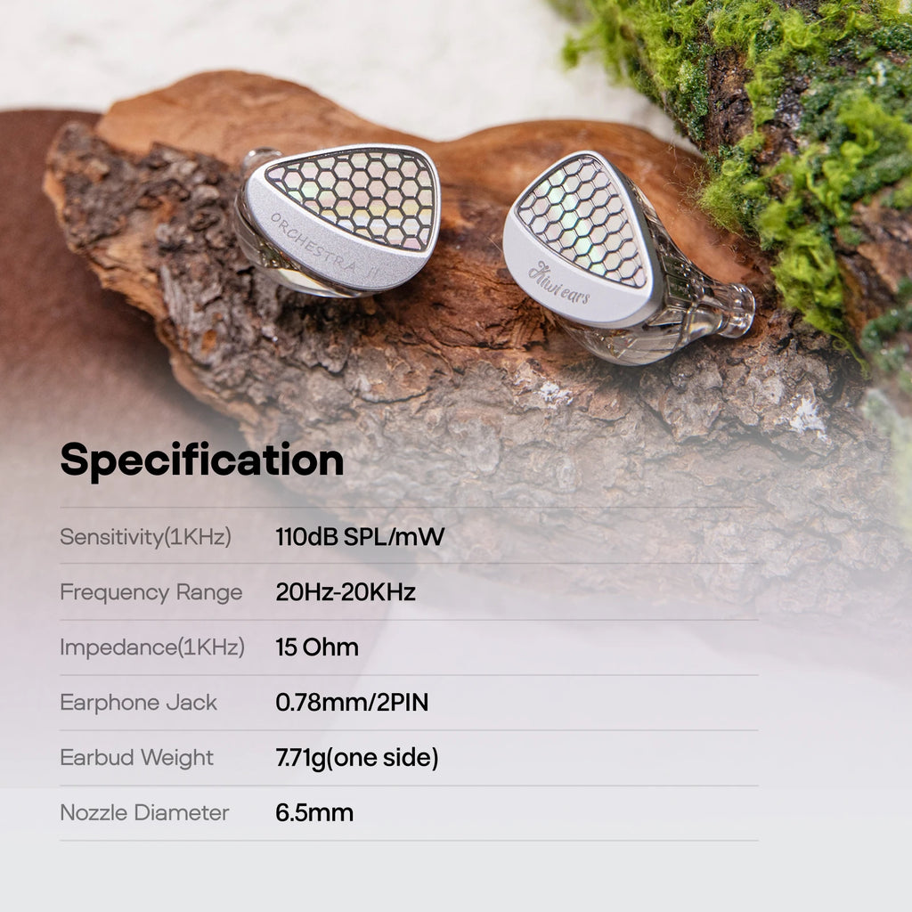 Linsoul Kiwi Ears Orchestra II 10BA Professional In-Ear Monitor with Superlative Tonal Balance Total Noise Isolation Made