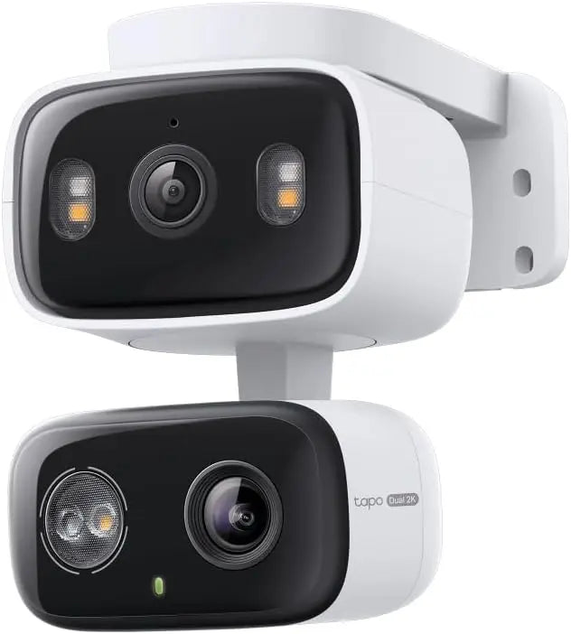2K Dual Lens Security Camera with 360° View, AI Detection & Alexa/Google Assistant - Indoor/Outdoor Use