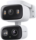 2K Dual Lens Security Camera with 360° View, AI Detection & Alexa/Google Assistant - Indoor/Outdoor Use