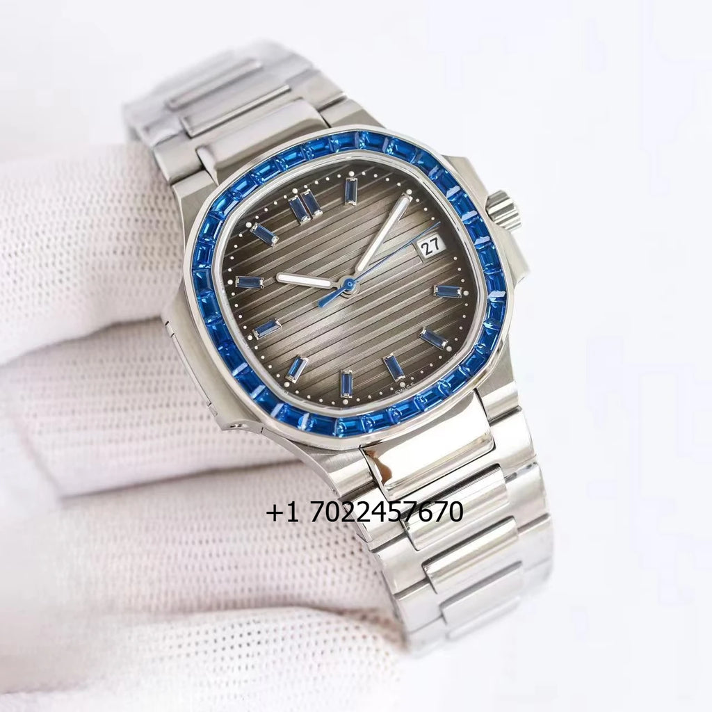 Top Designer Custom Logo Luxury Automatic Mechanical Stainless Steel Luminous Diver Watch with Calendar