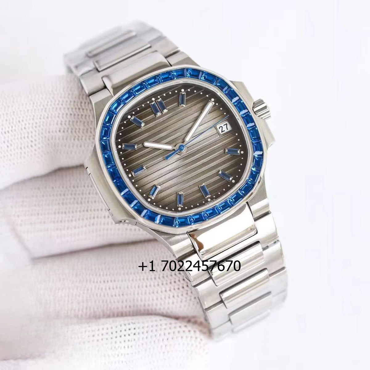 Top Designer Custom Logo Luxury Automatic Mechanical Stainless Steel Luminous Diver Watch with Calendar