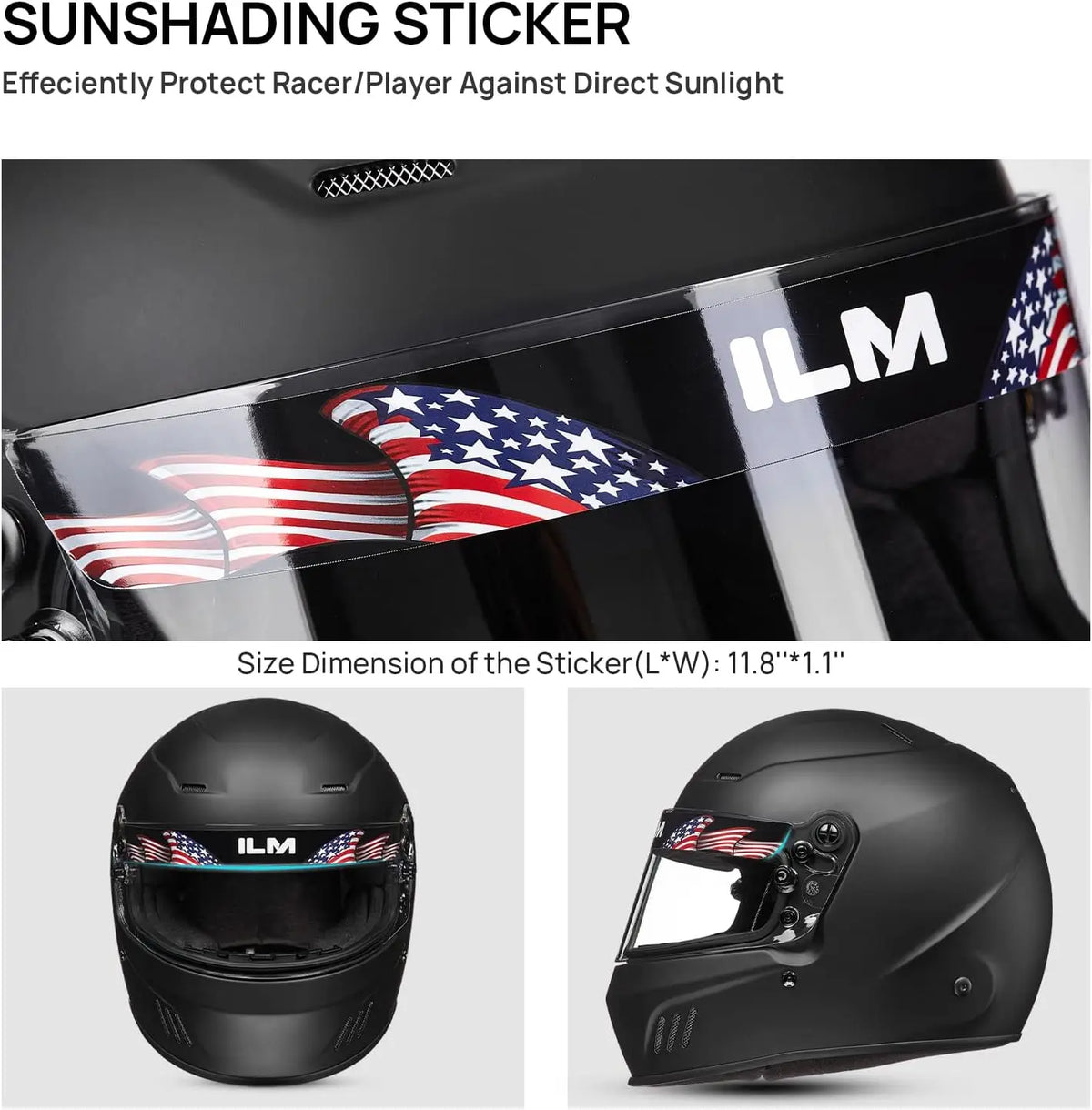 Full Face Auto Racing Helmet Matte Black L for Men Women SA2020 Model 760