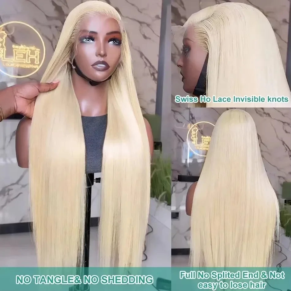 40 50 Inch Blonde 613 Hd Lace Frontal Wig 13x6 Straight Human Hair Wigs Brazilian Colored Lace Front 100% Human Hair For Women