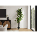Artificial Plant 83 Tall Indoor Dracaena Tree Decorative Faux Floor Potted Real Touch Green Leaves Black Pot
