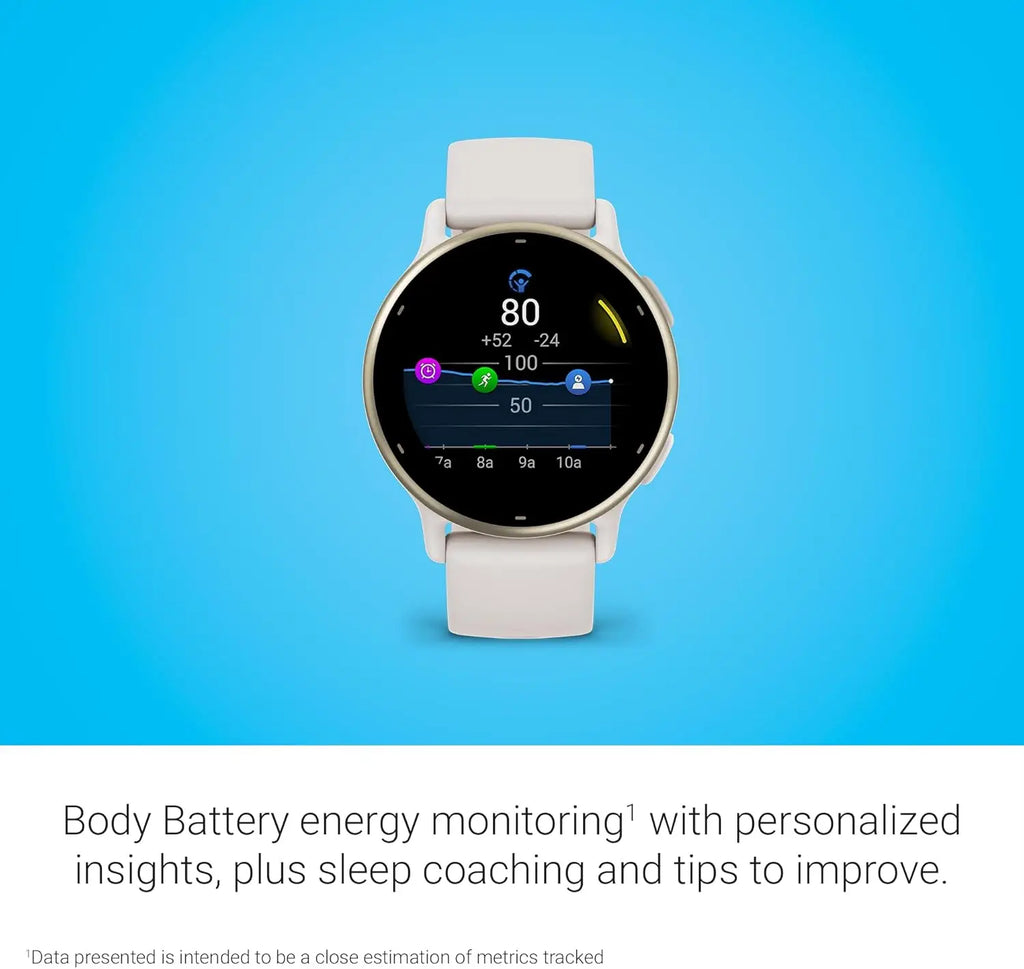 Health & Fitness GPS Smartwatch with AMOLED Display, Up to 11 Days Battery Life in Ivory