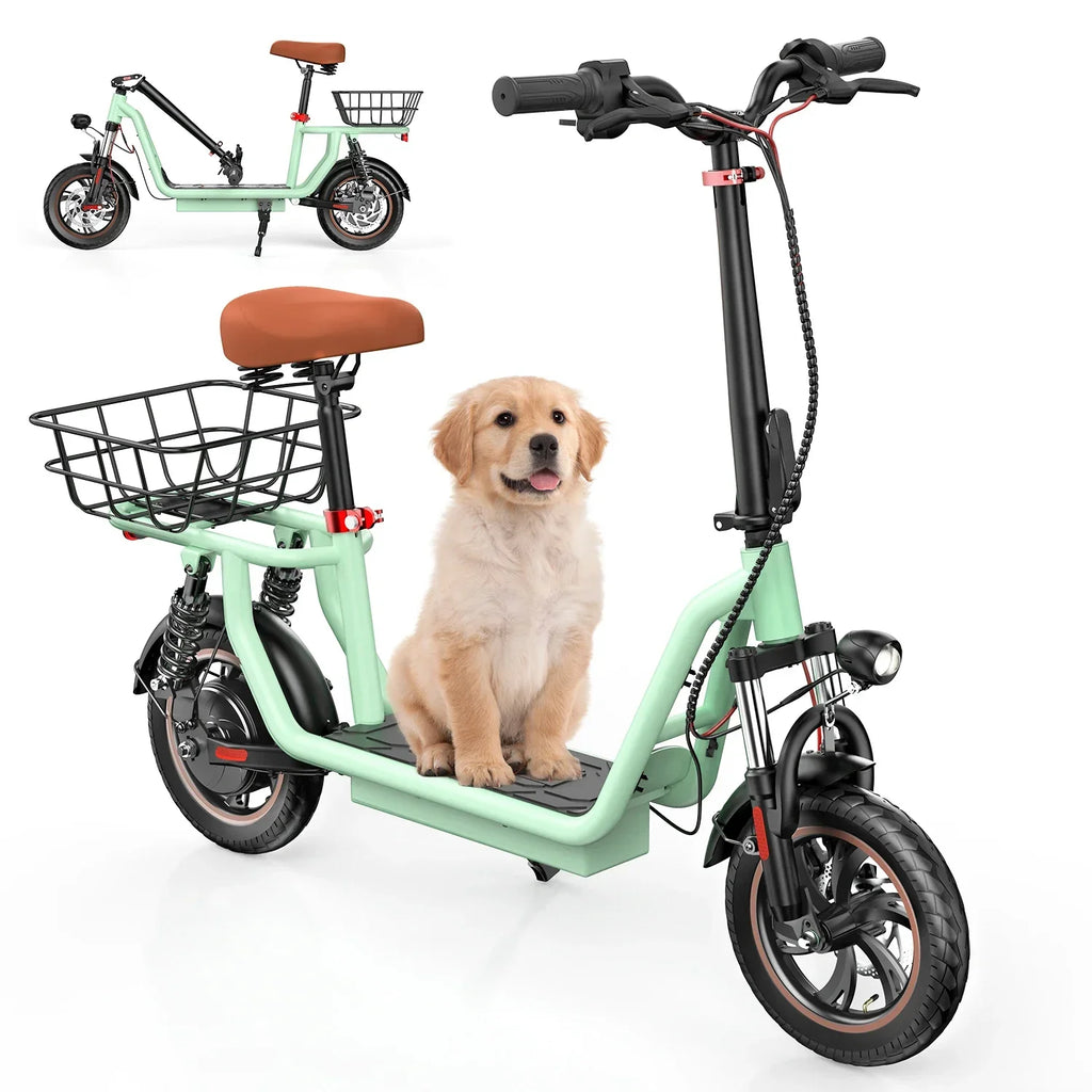 ISCOOTER I12 Adult Electric Scooter 500W Motor E- Scooter 36V 7.5AH Battery Electric Scooter 12 Inch Road Tires Electric Scooter