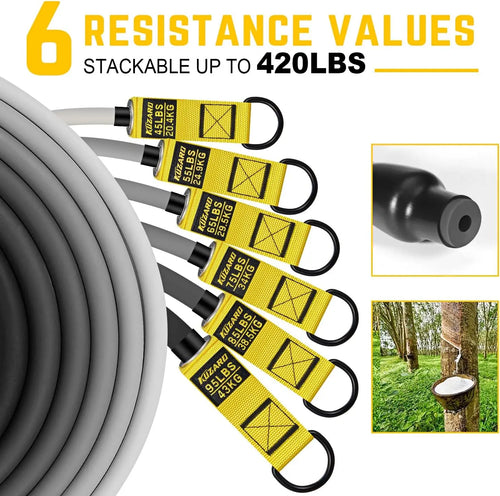 300lbs Heavy Resistance Bands Set with Handles for Strength Training, Yoga & Home Workout Equipment