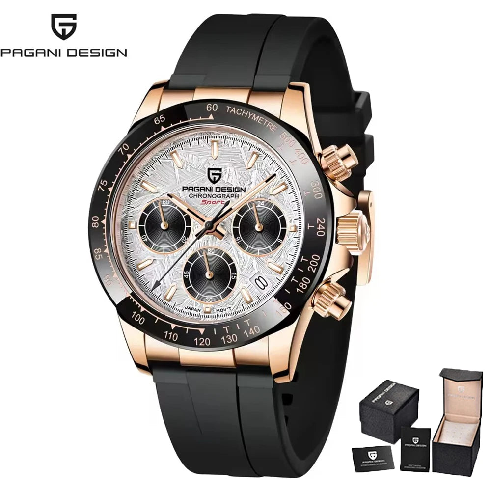 PAGANI DESIGN 2026 New Men Watches Luxury Quartz Watch For Men 100M Waterproof Sports Chronograph Wristwatch for Men gift