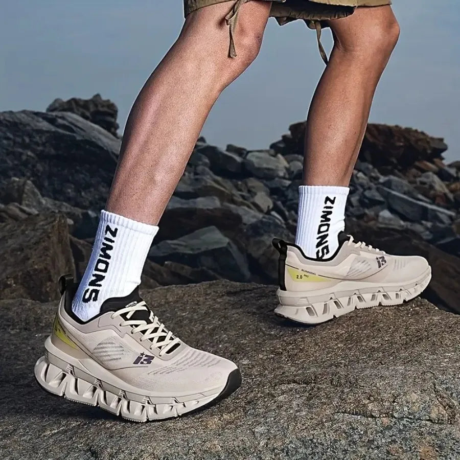Men's Sneakers Road Running Shoes Outdoor Trail Running Shoes -Slip Wear-Resistant Mesh Breathable Lightweight Hiking Shoes Ind