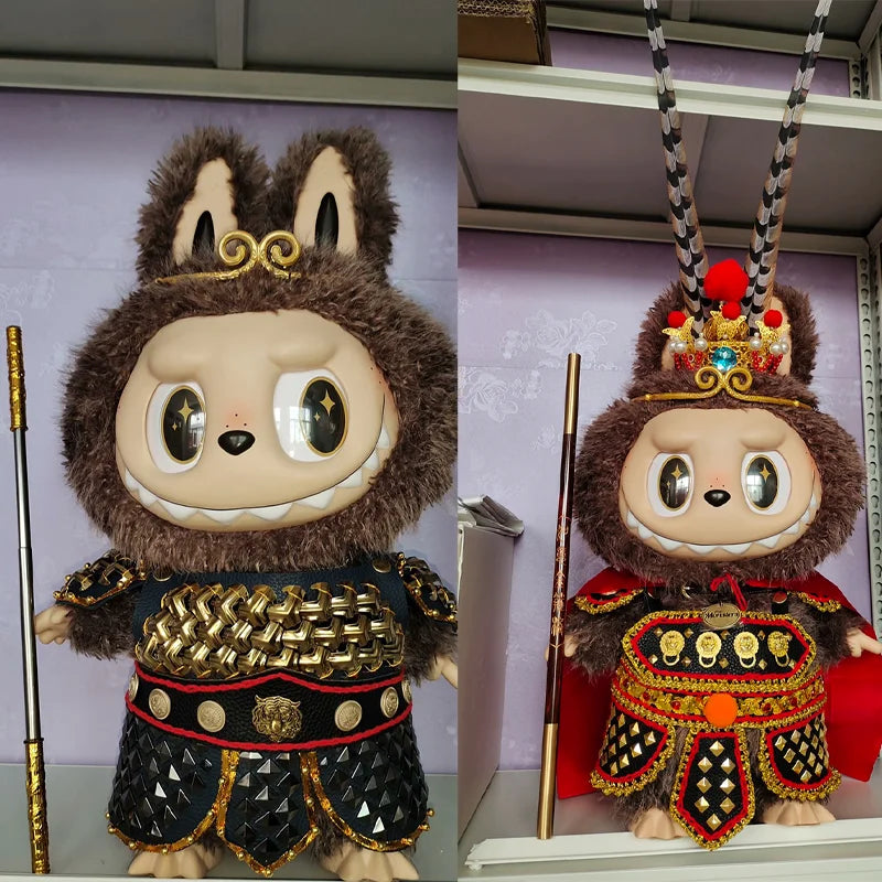58cm Labubu Big Leader Zimomo Vinyl Doll Handmade Custom Black Mythical Goku Exclusive Set Clothes Accessories Exquisite Gifts