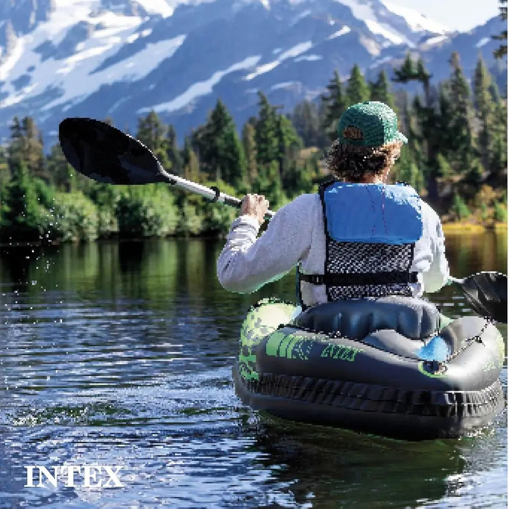 Inflatable Kayak Series: Deluxe 86in Kayak Paddles and High-Output Pump – SuperStrong PVC – Adjustable Seat with Backrest – Remo