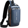 Mens Crossbody Bag Man Bags Mens Purse Anti-theft Leather Sling Bag Shoulder Bag Chest Bag for Daily Use, Black Black