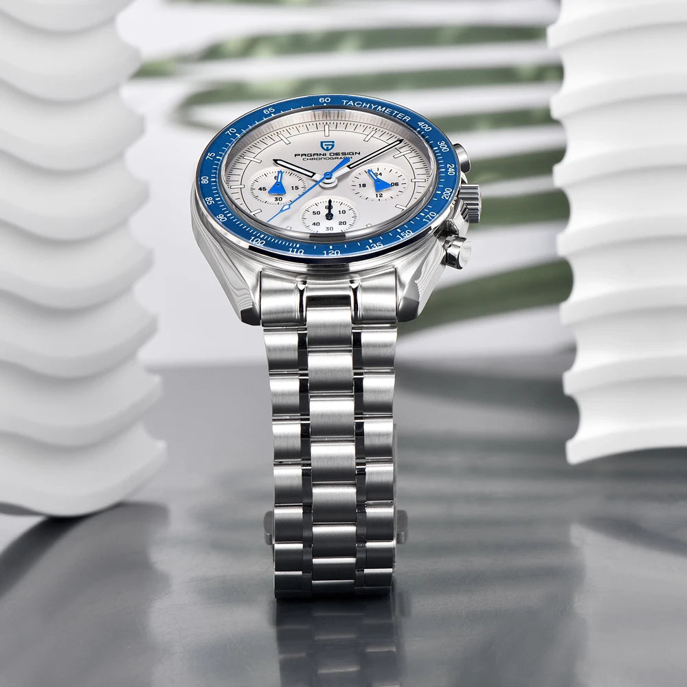 PAGANI DESIGN Fashion Blue Luxury Quartz Watch For Men Sport Chronograph AR Sapphire crystal Luminous Wrist watch Men For 2026