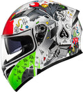 Motorcycle Dual Visor Flip up Modular Full Face Helmet with DOT Certification of Impressionism