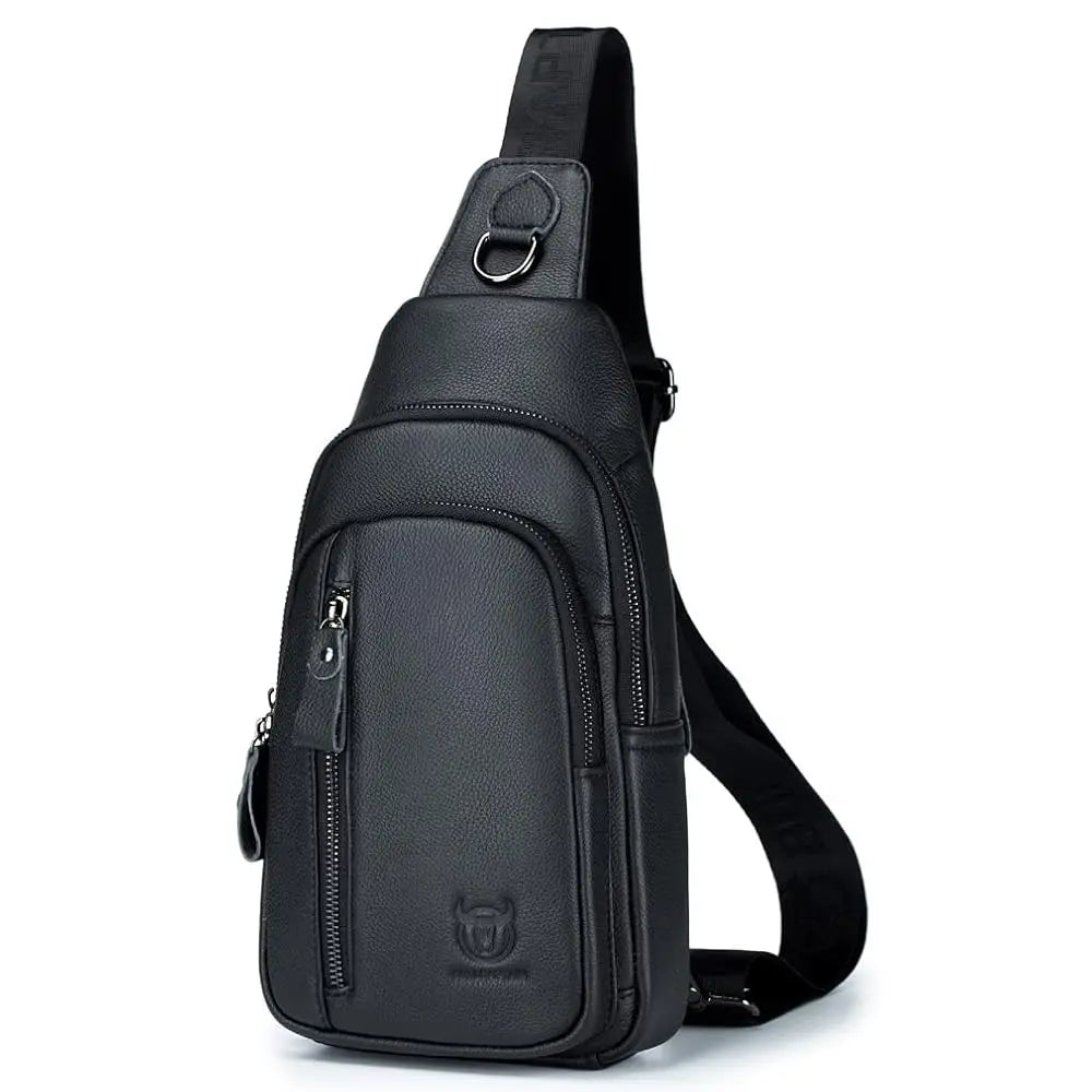 Vintage Leather Sling Bag Backpack for Men Crossbody Shoulder Chest Day Pack Backpacks