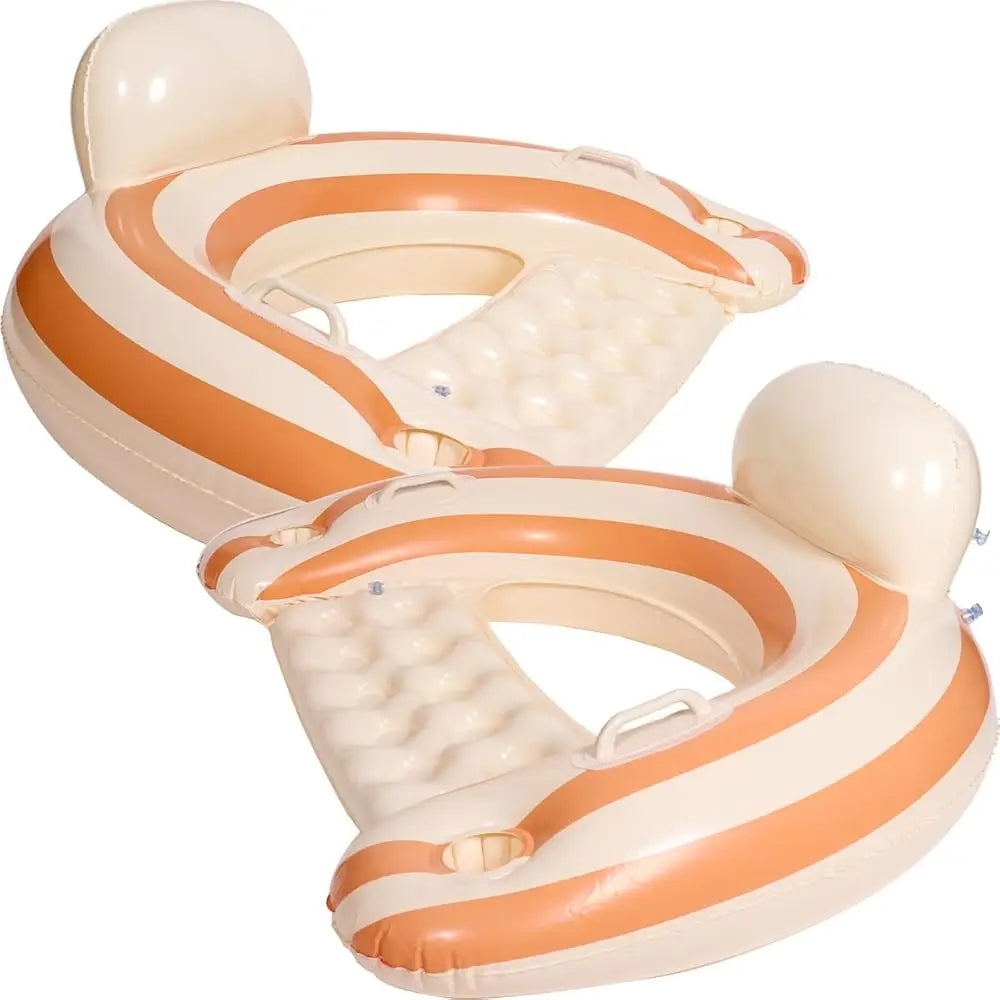 2PCS Pool Swim Ring Inflatable Pool Floats Water Fun Large Adult Swimming Pool Float for Beach Lake Summer Holiday Beach Party