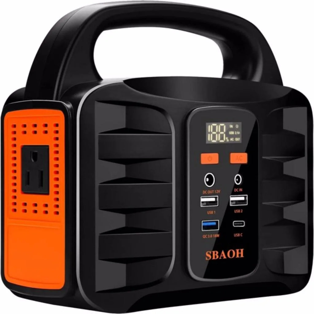 150W Portable Power Station 155Wh 42000mAh Outdoor Generator 110V AC DC Ports for Home Backup Outdoor RV Camping No Solar Panel