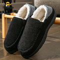Winter Slippers for men Mark Line Sole Comfortable Felt Warm Non Slip Soft Memory Foam Cushion House Shoes