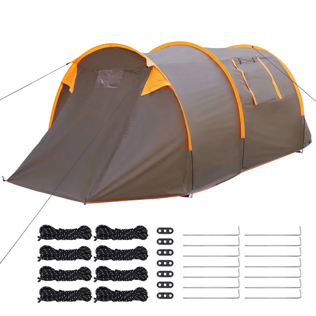 Oxford 2-Person Motorcycle Camp Tent with Mesh Windows Lightweight Waterproof Shelter Windproof Rainproof for Camping Outdoor
