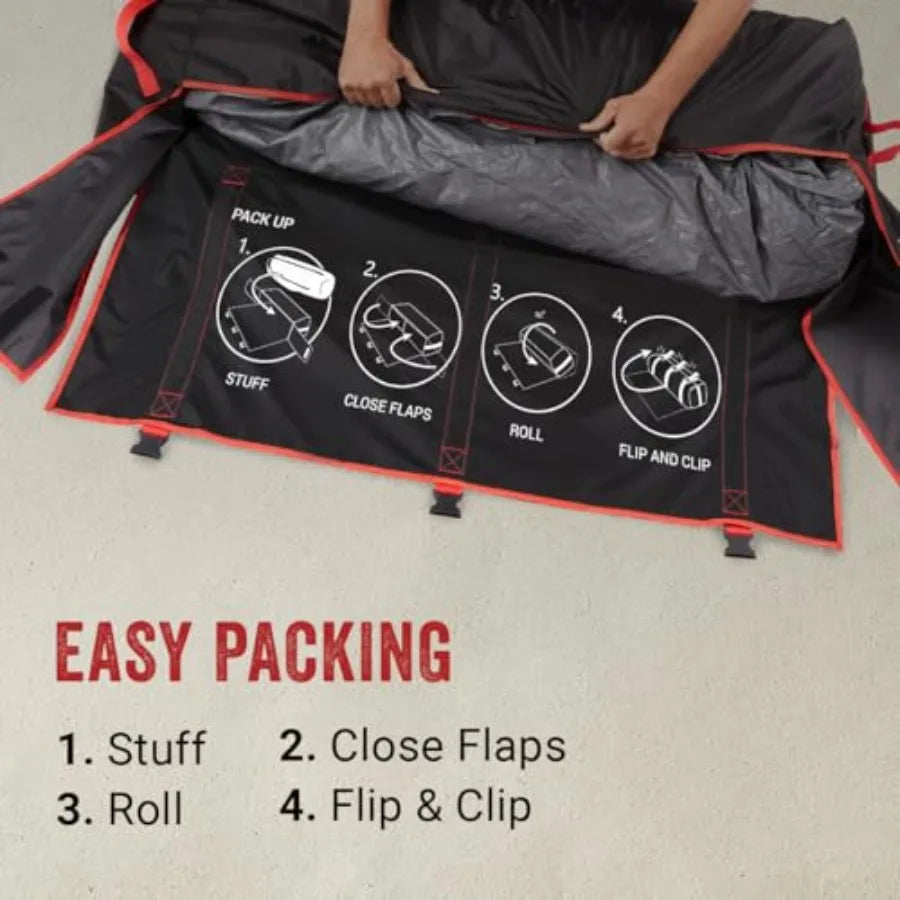 Skylodge Instant Tent with Rainfly, 8 Person Family Tent Sets Up in a Minute, Includes Pre-Attached Poles & Carry Bag, Made of P