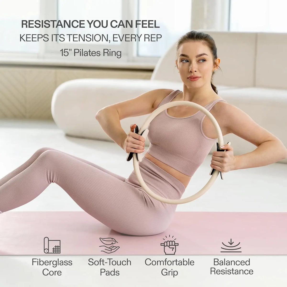 Complete Pilates Kit with Ring, Ball, Weights & Resistance Bands for Home or Studio Workouts