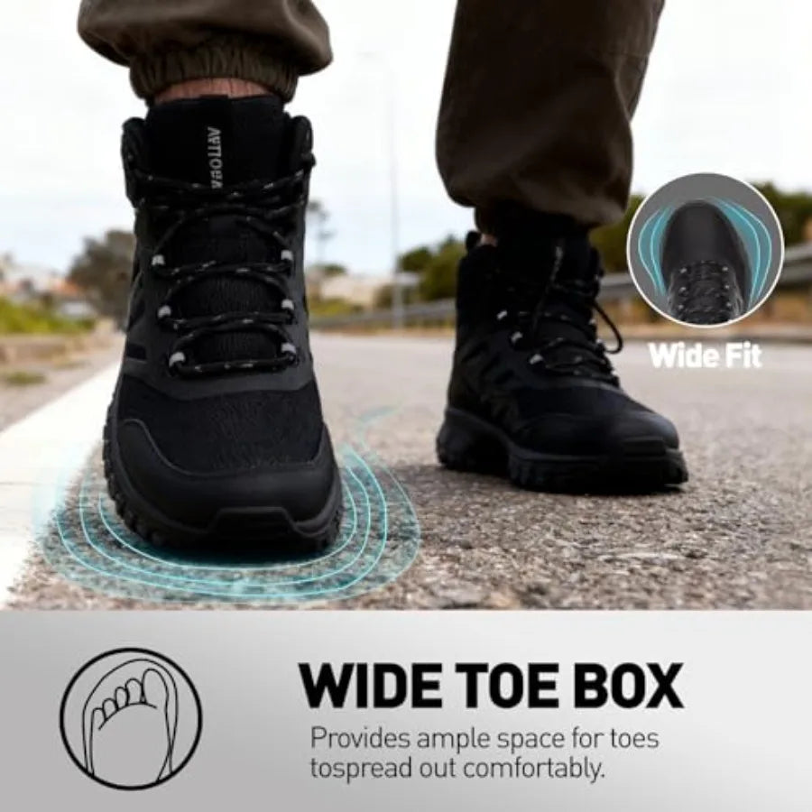 Men's Waterproof Hiking Boots - Trekking Shoes for Men Outdoor Camping Mountaineering Backpacking Boots All Terrain Hiking Trai