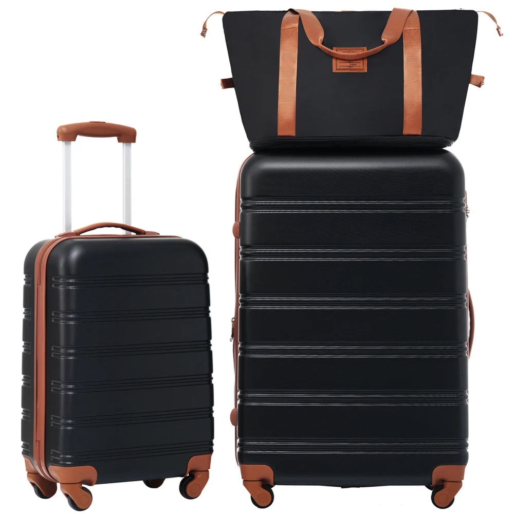 2 Piece Hardside Luggage Set with Bag Spinner Wheels TSA Lock Lightweight 20/24 Inch Travel Suitcase