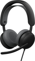 Noise-Canceling Wired Headset with Adaptive ANC, USB-C Adapter - Black