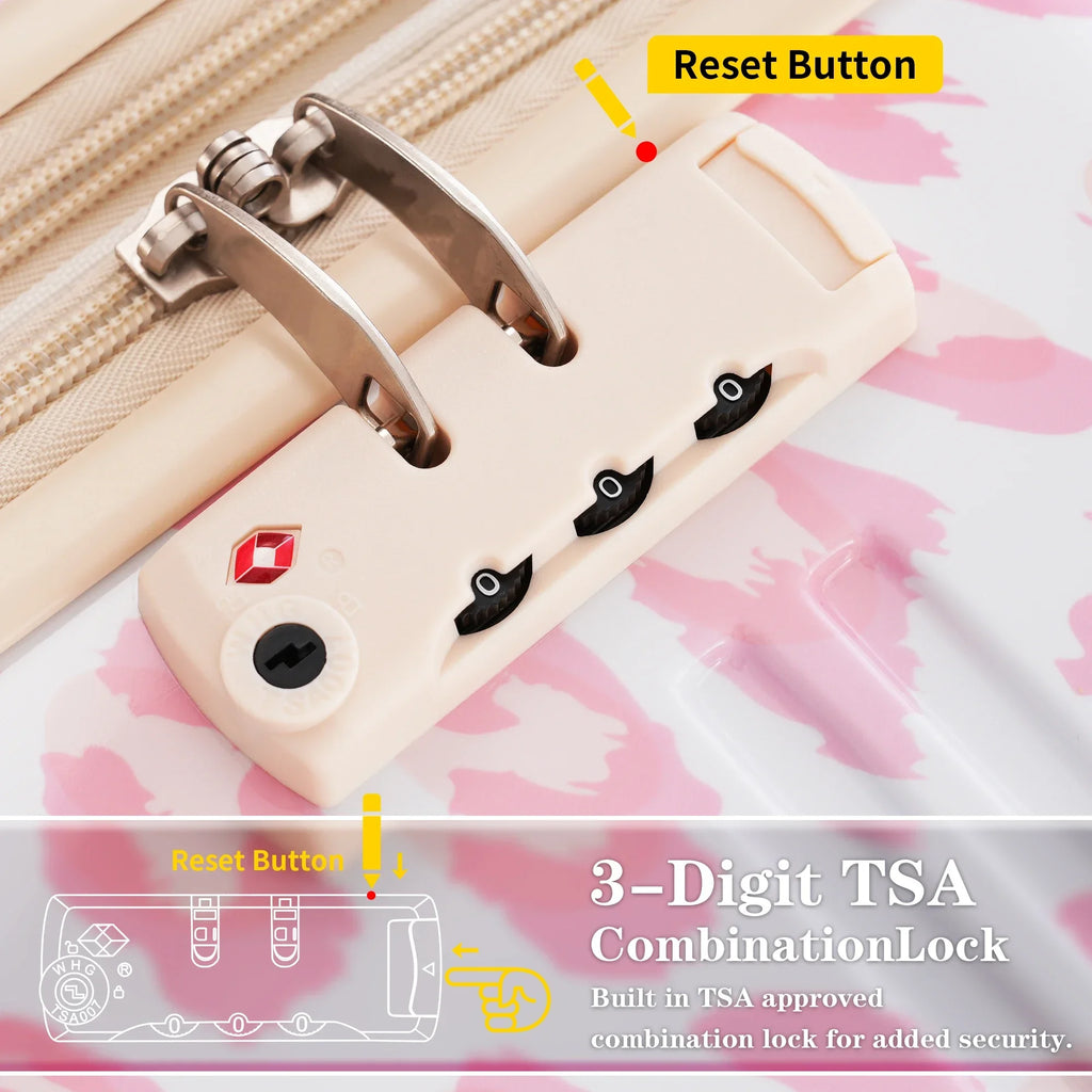Hardshell Luggage Sets 3 pcs Spinner Suitcase with TSA Lock Lightweight-20"+24"+28" Luggages    carry on luggage