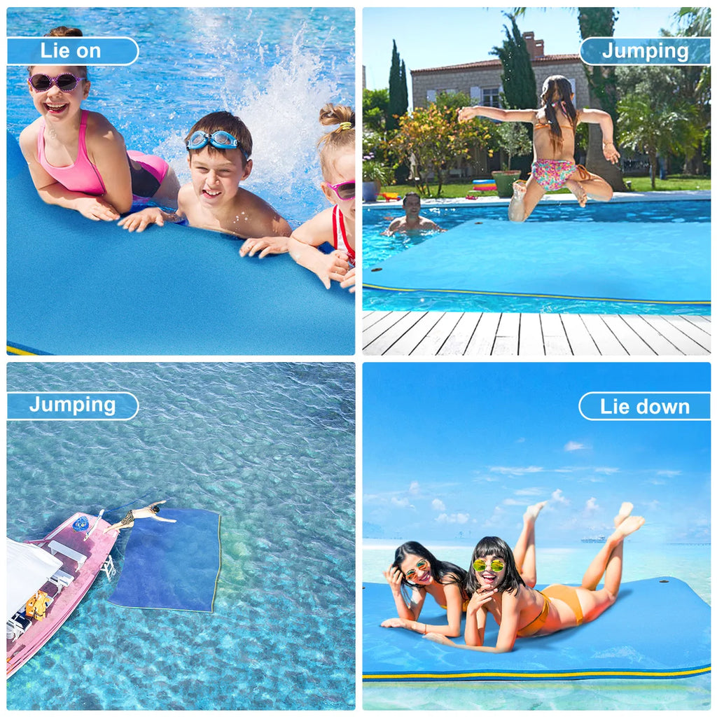 9X6ft Mattress For Swimming Air Water Water Floating Bed Smooth Soft Comfortable Water Float Mat For Sunbathing Water Sports