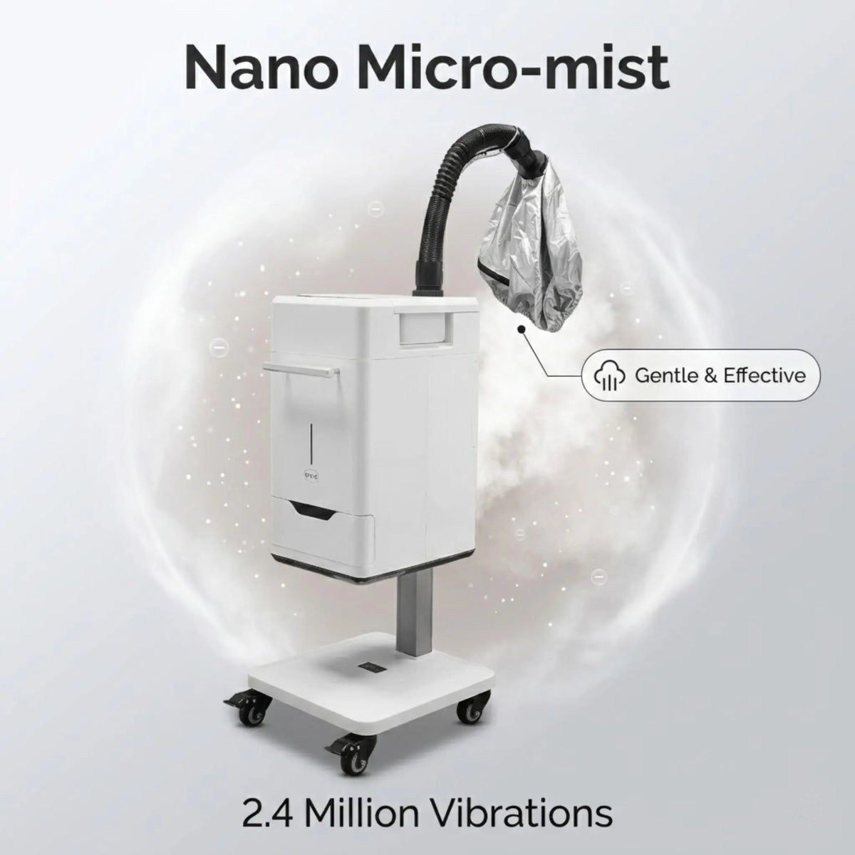 Nano Hair Steamer Machine Home Beauty Salon Floor Stand Micro Mist Damaged Hair Repair Perming Scalp Care Smart Control