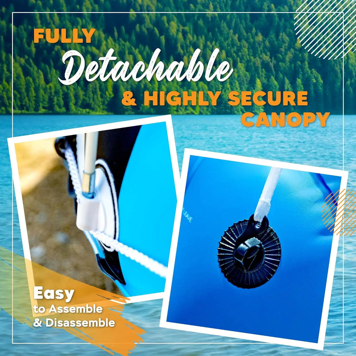 2025 New Upgraded Heavy Duty River Tube Inflatable Premium Water Float to Lounge Above Lake and River Outdoor Water Raft Sport F