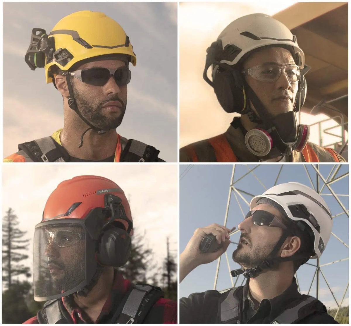 White V-Gard Helmet with Fas-Trac III Ratchet Suspension, Polyethylene Shell for Superior Impact Protection