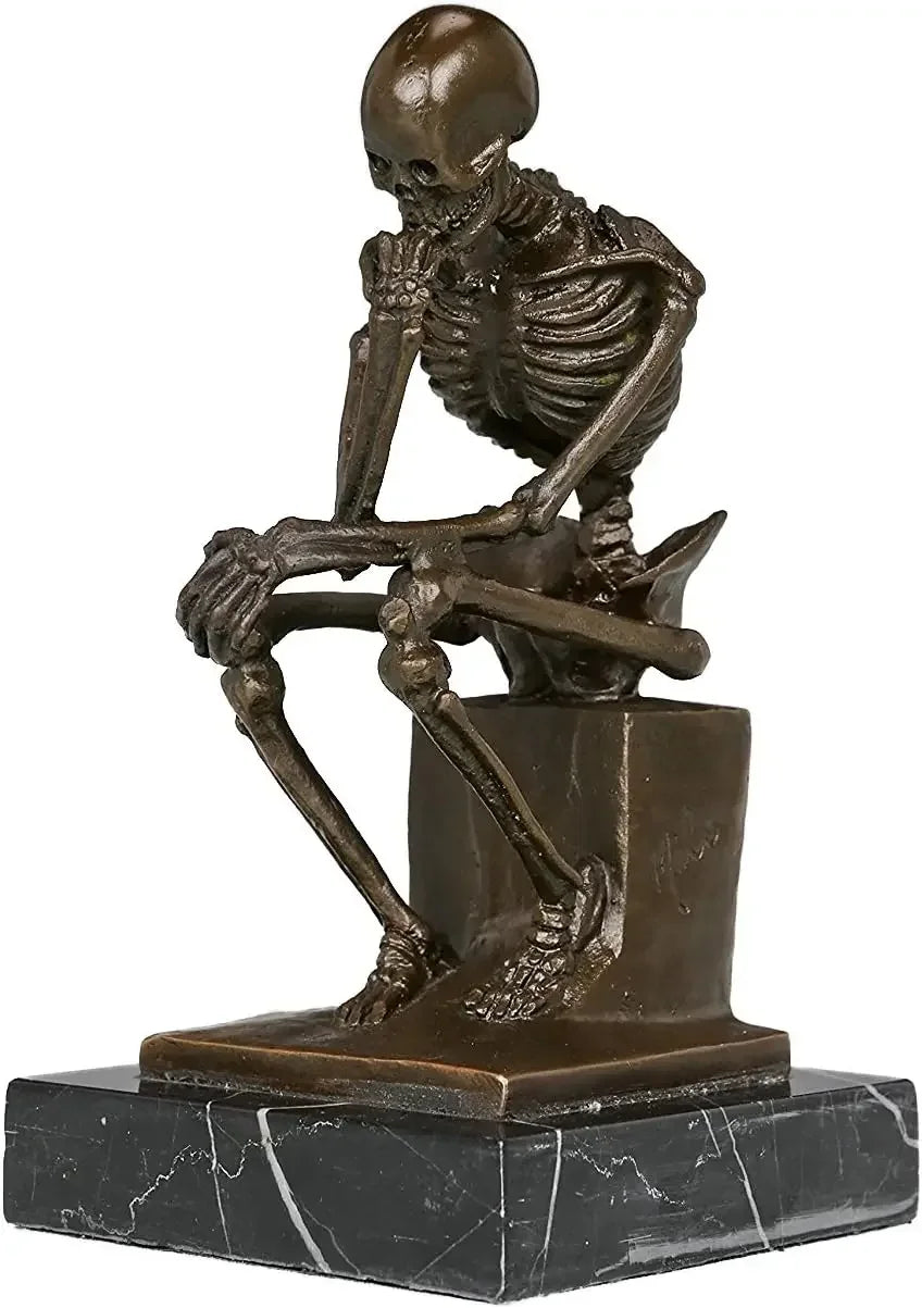 Toperkin Skeleton Thinker TPE-998 Bronze Statues Sculptures Home Decor