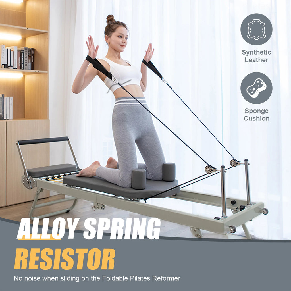 Foldable Pilates Equipment Pilates Core Training Bed Indoor Core Exercise Machine 300Lbs Capacity