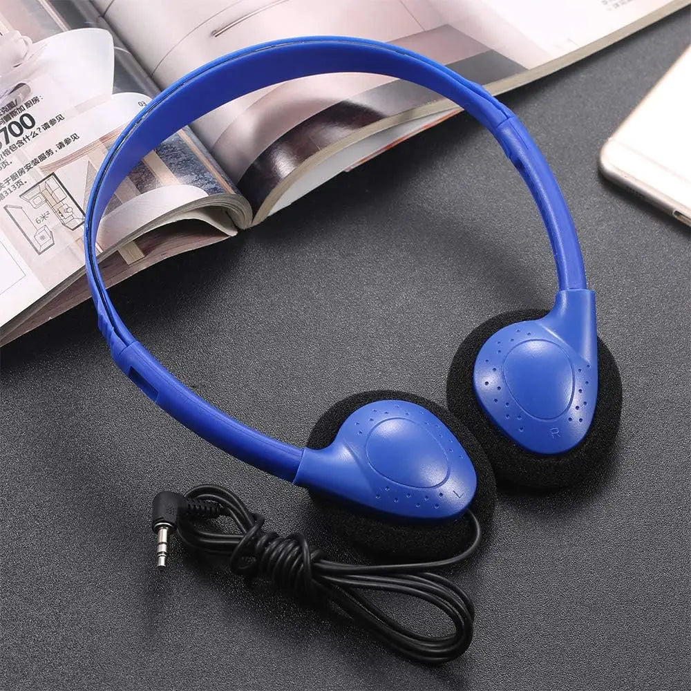 100 Pack Kids Classroom Headphones Bulk Set, 10 Colors, Durable Wired Earphones for School and Home Use
