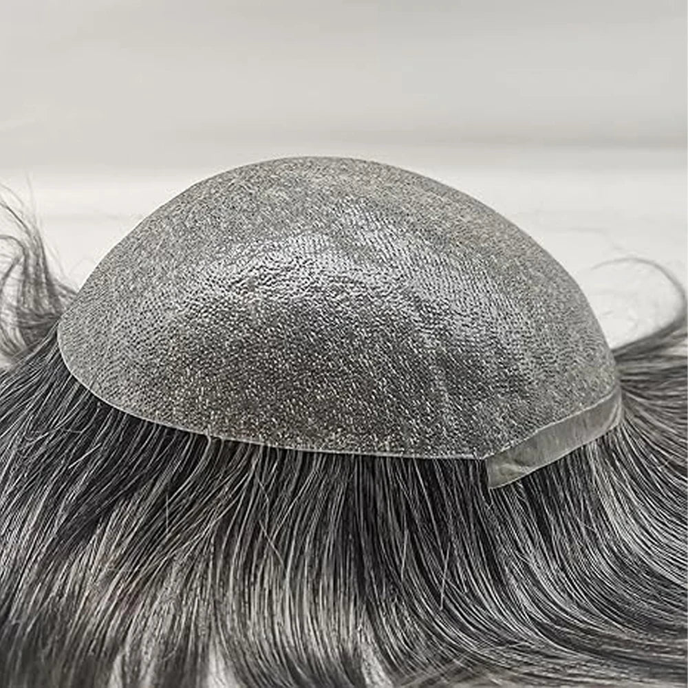 【TIMIA】Men's Hairpieces Skin PU #1B40 8"x10" 6A 0.1 Toupee Straight Human Remy Hair Replacement For Men Toupee Q6 Full-PU Base