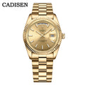 CADISEN Men Watches Luxury Golden Automatic Mechanical Watch Men Sapphire Glass 10Bar MIYOTA 8285 Movement DD40 Week Wristwatch